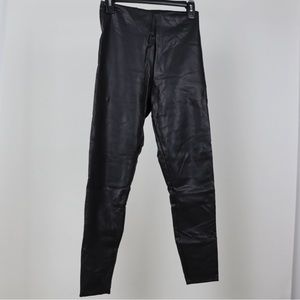 Abercrombie & Fitch High Waisted Black Leather Leggings